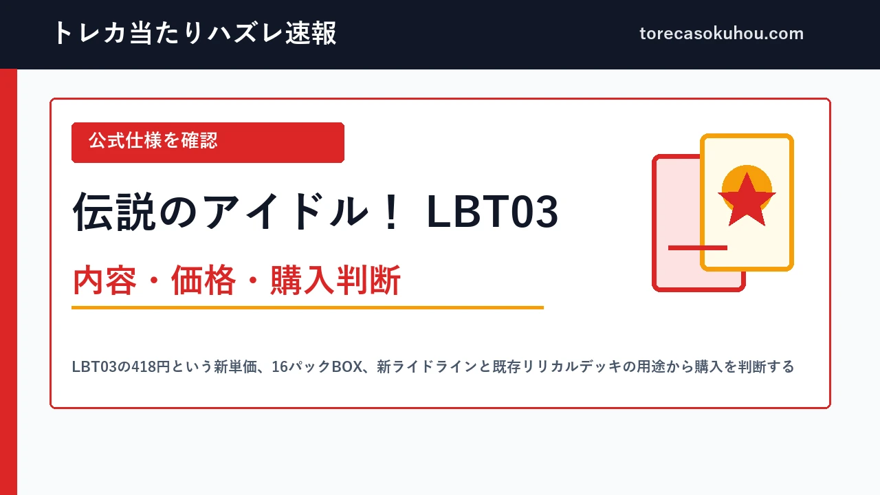 伝説のアイドル！ LBT03の内容・価格・購入判断