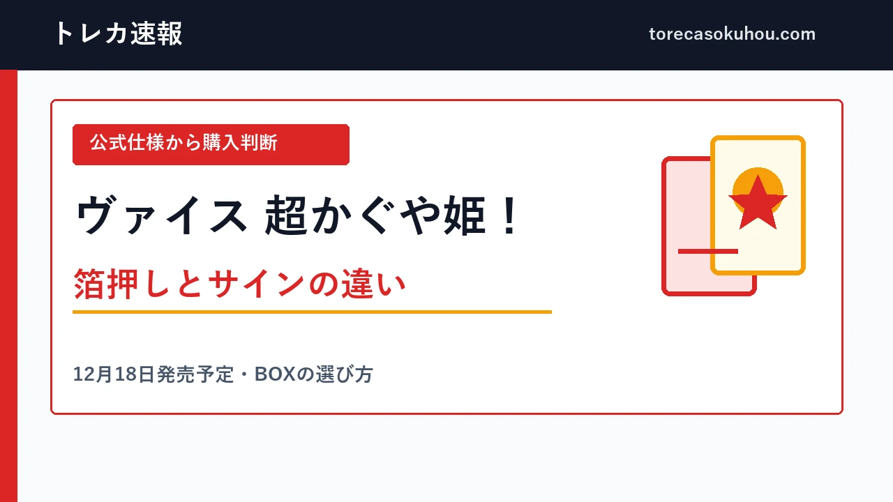 超かぐや姫！の発売予定と箔押し・サインの違いを整理した解説画像
