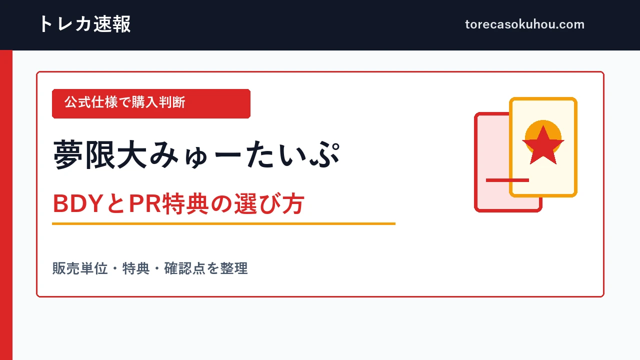 夢限大みゅーたいぷの購入単位と特典を整理した解説画像
