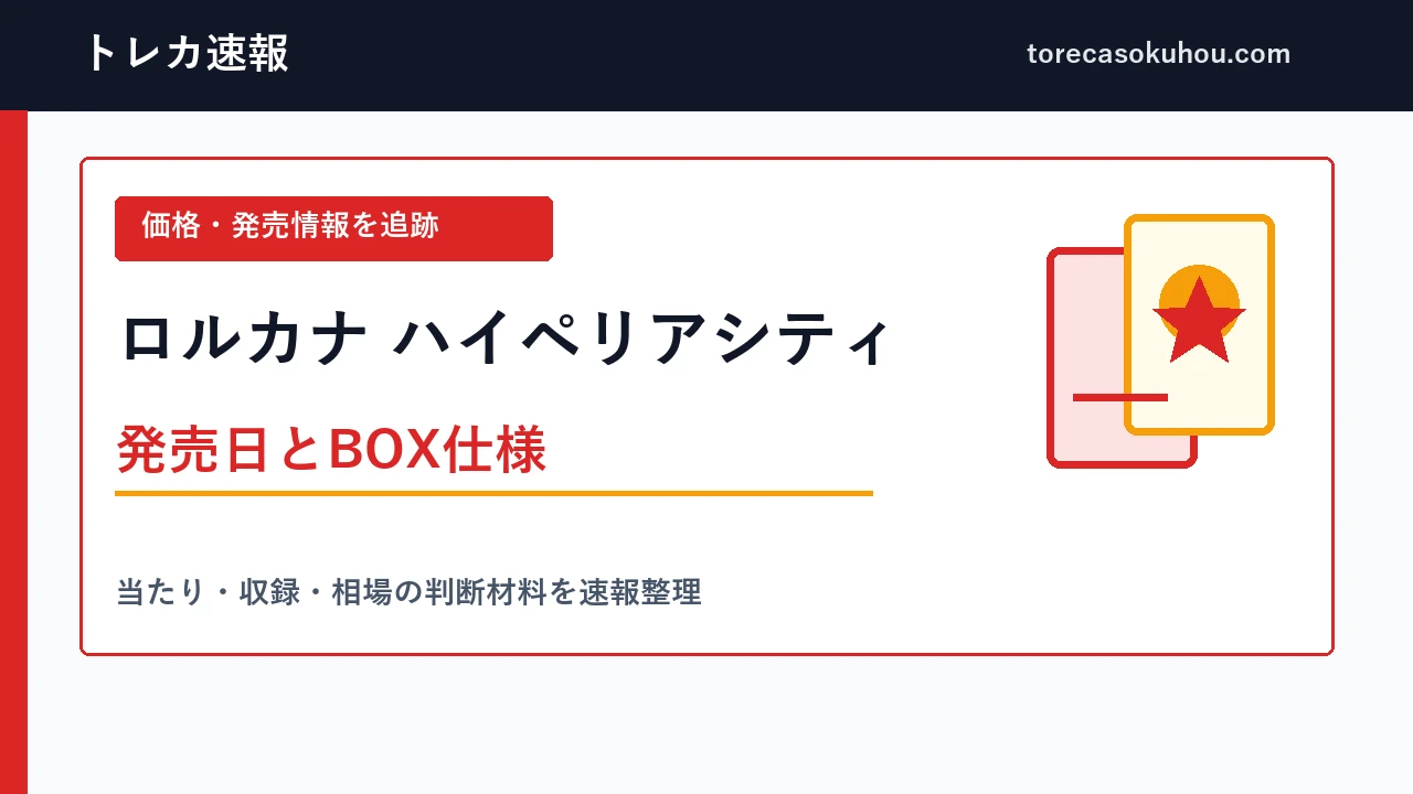 ロルカナ ハイペリアシティの発売日とBOX仕様を示す記事画像